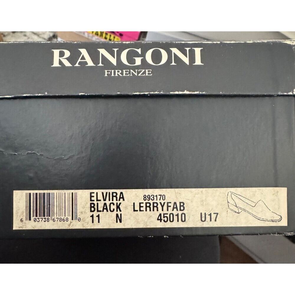 Rangoni Firenze Loafers Black Fabric & Leather Trim Women’s 11 N Made in Italy - Picture 7 of 7